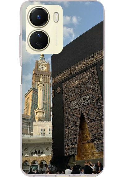 Vivo Y16 Uyumlu Manevi Huzur Kabe Kapısı Umre Baskılı Silikon Kılıf Renkli