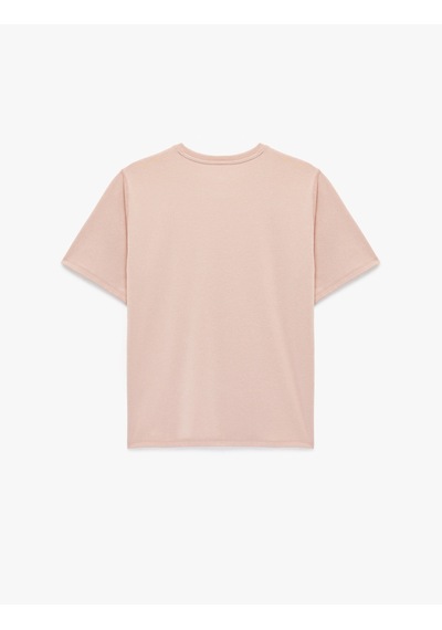 Koton Kısa Kollu Bisiklet Yaka Oversize Spor Tişört Pembe Melanj 6sak10056nk 56x