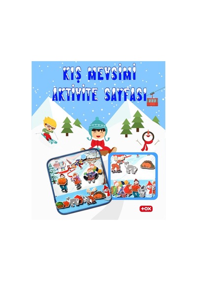 4 Set - 50 Parça Tox Dört  Mevsim Keçe Cırtlı Aktivite Sayfası - Ç