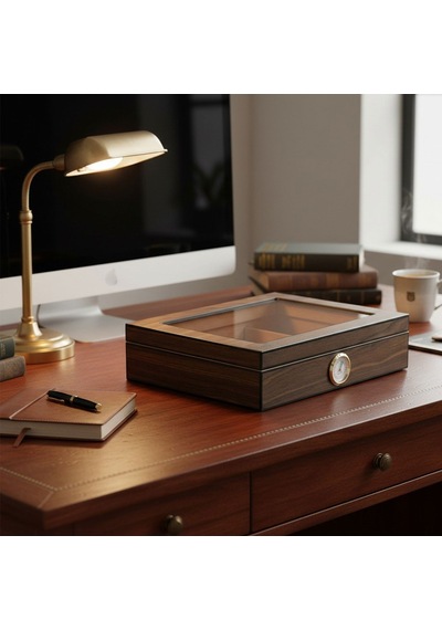 Cigarloong Camlı Puro Kutusu Humidor Ceviz 25's 25617285