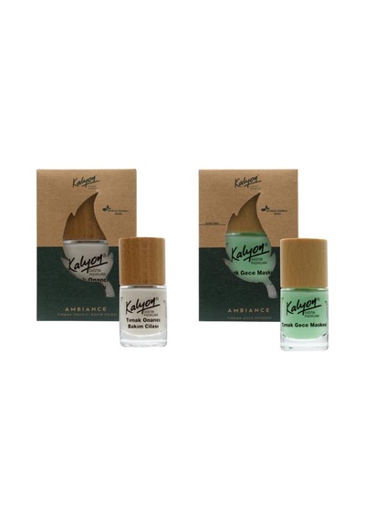 Kalyon Bitkisel Tırnak Onarıcı Bakım Cilası 11 Ml+Tırnak Gece Maskesi 11 Ml