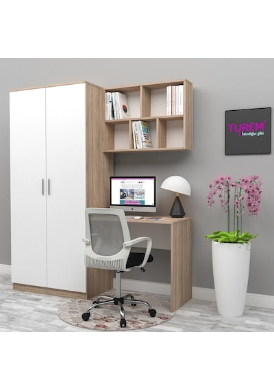 Navaro Özel Yapım Çalışma Masası Ve Gardırop Mdf Antrasit Navaro Özel Yapım Çalışma Masası Ve Gardırop Mdf Antrasit