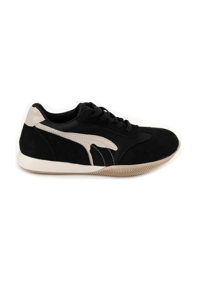 Papuçcity Dvmd 5300 Kadın Sneakers Spor Ayakkabı Siyah - Bej
