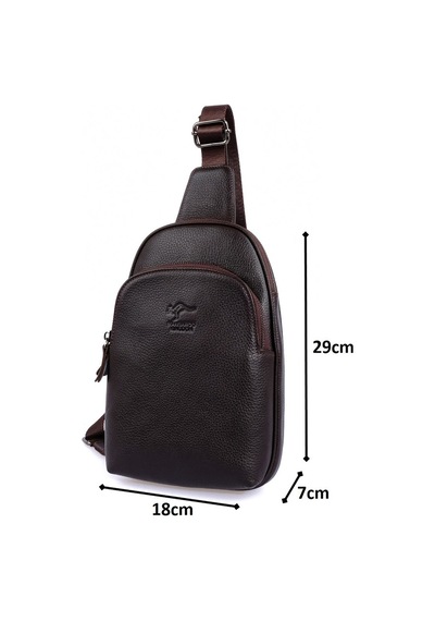 Erkek Hakiki Deri Çanta Body Bag Postacı Kangaroo Kıngdom 8155-K
