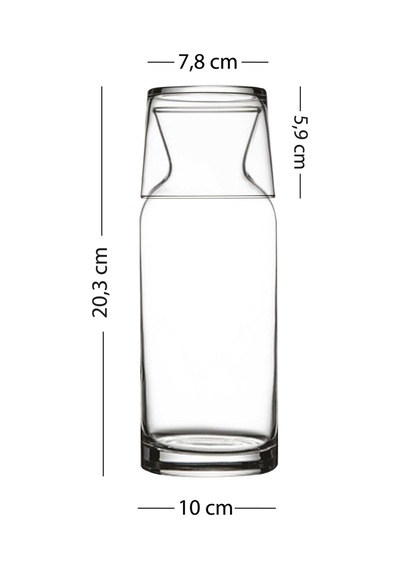New Iconic Bardaklı Sürahi Füme 700 Cc