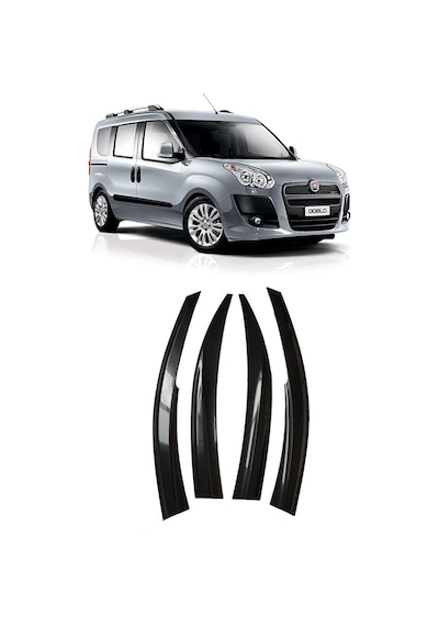Fiat Doblo 2 Cam Rüzgarlığı Mugen Tip Parlak Siyah 4Lü