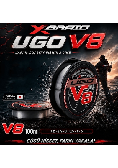 Ygk X061 F-ugo V8 Hard Fc 100m Misina 2pe 0.235mm