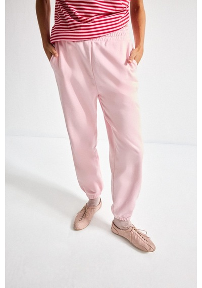 Defacto Jogger Fıt Elastik Bağlamalı Bel Basıc Pamuklu Eşofman Altı F9622ax26wnpn38 Pembe-pn38