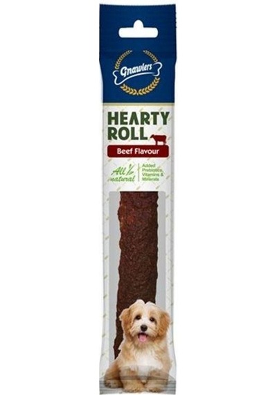Gnawlers Hearty Roll Doğal Kolajen Biftekli Köpek Ödül Kemiği 22,5 Cm 80 Gr