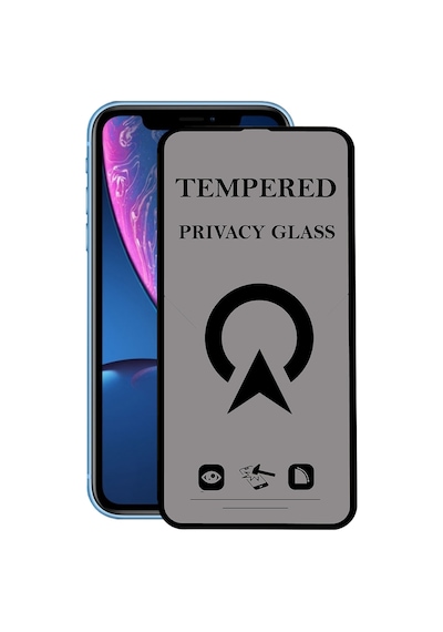Apple Uyumlu   iPhone XR ile Tam Kaplayan Hayalet Privacy Temperli Cam Ekran Koruycu