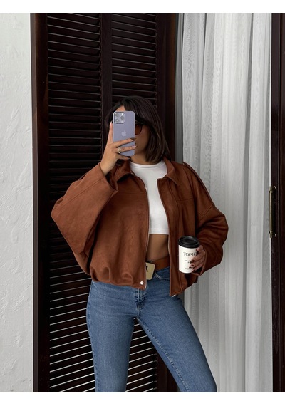 Verymoda Scuba Süet Mont F2017 Taba