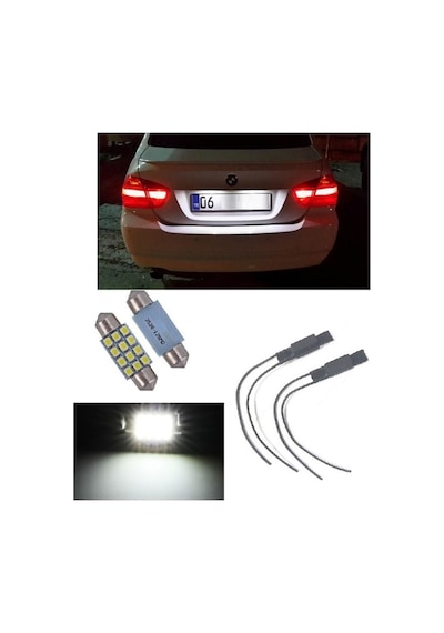 Megamarket06 Bmw E90 Beyaz Led Plaka Aydınlatma Ampul Seti