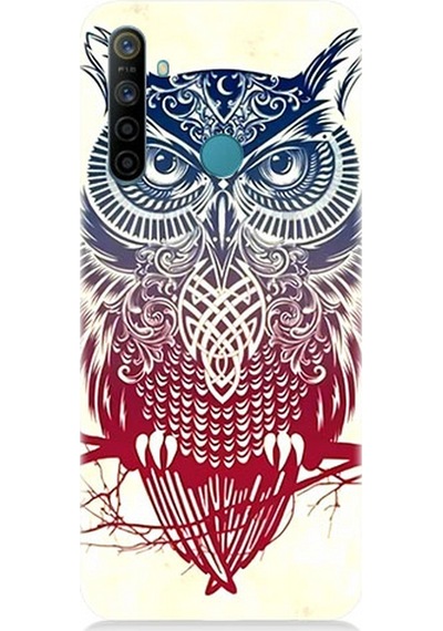 Realme 6i Uyumlu Silikon Kılıf Mistik Tribal Baykuş