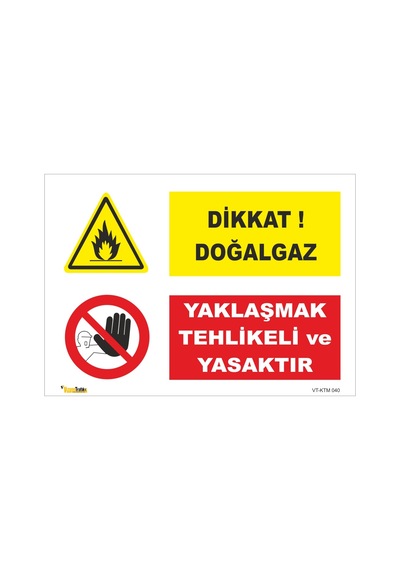 Dikkat Doğalgaz Yaklaşma - Isg Levhası