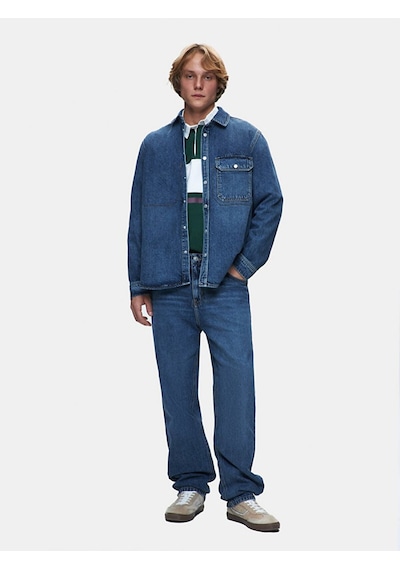 Ltb Aıdan Klasik Kesim Jean Gömlek 010096123815881 55784 Orta Mavi