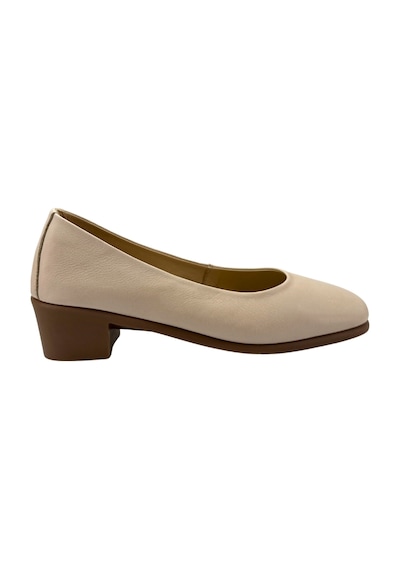 Albishoes Albini 26143222 Hakiki Deri Kadın Topuklu Ayakkabı Bej