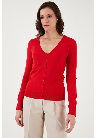 Fashion Friends Bayan Hırka 24k0781k1 Kırmızı Kırmızı