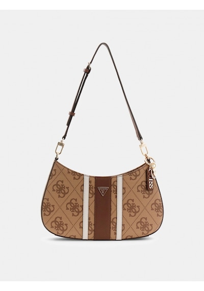 Guess Noelle Iı Üstten Fermuarlı Kadın Kahverengi Omuz Çantası Hwss9672180-lgw