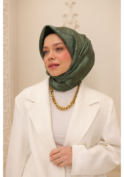 Silk Home Shiny Eşarp 75002-48 Çimen Yeşili, Koyu Yeşil