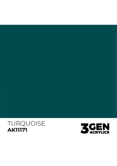 Ak Interactive 11171, 17 Ml. 3gen Turquoise Maket Boyası Standart