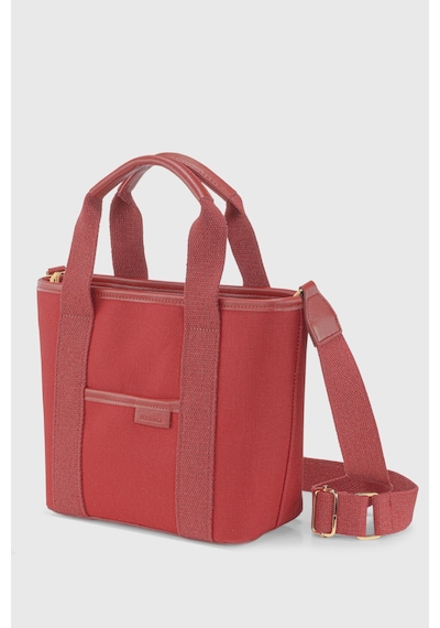 Housebags Kadın Kırmızı Çift Saplı Kanvas Tote Bag 246 Kırmızı
