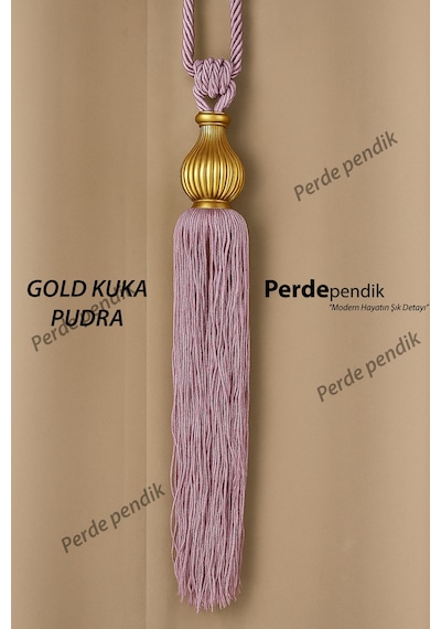 Modern Fon Perde Toplama Aparatı Pudra Kornişe Takmalı Tavan Braçolu, Perde Aksesuarı 1 Adet Gold Kuka - Pudra Modern Fon Perde Toplama Aparatı Pudra Kornişe Takmalı Tavan Braçolu, Perde Aksesuarı 1 Adet Gold Kuka - Pudra