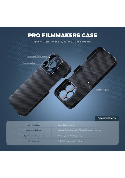 Freewell Pro Filmmaker Apple  Uyumlu iPhone Case Iphone 16 Pro - 17mm Mount