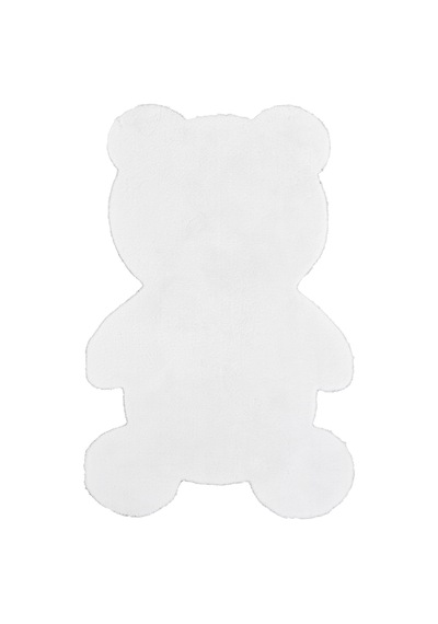 Post Peluş Ayı Desenli Halı Oturma Odası Bebek Odası Kaymaz Taban Halı Yatak Odası Halısı Beyaz