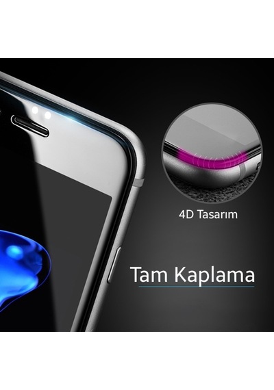 Apple Uyumlu  iPhone 6S Plus 4D Kavisli Full Cam Kırılmaz Koruyucu 6 Pl