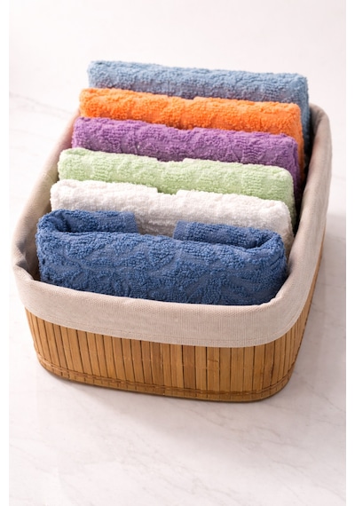 Mutfak-el Havlusu,6 Adet, 30x47 Cm, Renkli Kurulama Havlusu, 6 Parça, Düğün,nişan,kına İçin Indigo Mavi,beyaz,yeşil,soft Turuncu,lila,a.mavi