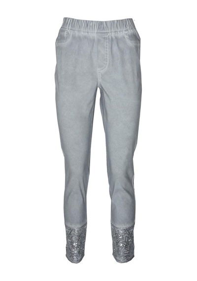 Bulalgiy Kadın Gri Payetli Pantolon - Bga316781-gri Gri