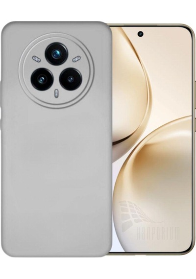 Realme 14 Pro Uyumlu Silikon Kılıf - Kamera Korumalı Esnek Pastel Renk Kapak - Gri
