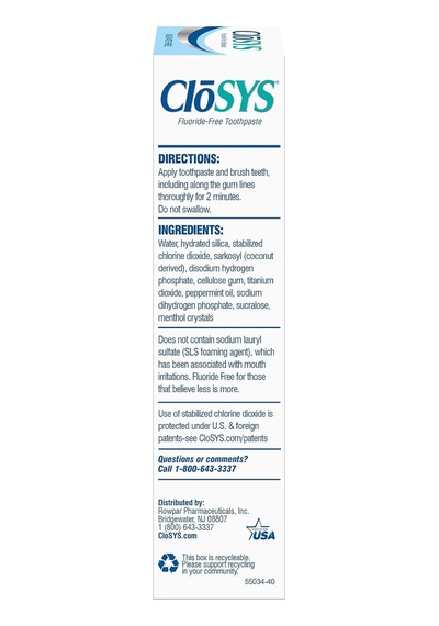 Closys Fluoride Free Florürsüz Diş Macunu 96gr