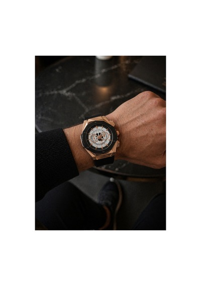 Hublot Model Silikon Erkek Takvimli Kol Saati Siyah-rosee - 822365769 Siyah