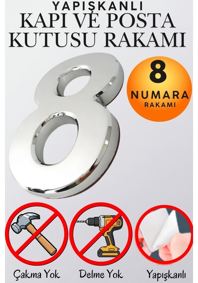 Krom Yapışkanlı Kapı Numarası 8 5 Cm / 50 Mm Küçük Boy Rakam Sayı - Daire, Posta Kutusu, Otel Oda No, Asansör, Kat Planı, Araç Model Ve Apartman İçi Dekoru İçin Kendinden Yapışkanlı Krom Numaratör 8 8 Krom Yapışkanlı Kapı Numarası 8 5 Cm / 50 Mm Küçük Boy Rakam Sayı - Daire, Posta Kutusu, Otel Oda No, Asansör, Kat Planı, Araç Model Ve Apartman İçi Dekoru İçin Kendinden Yapışkanlı Krom Numaratör 8 8