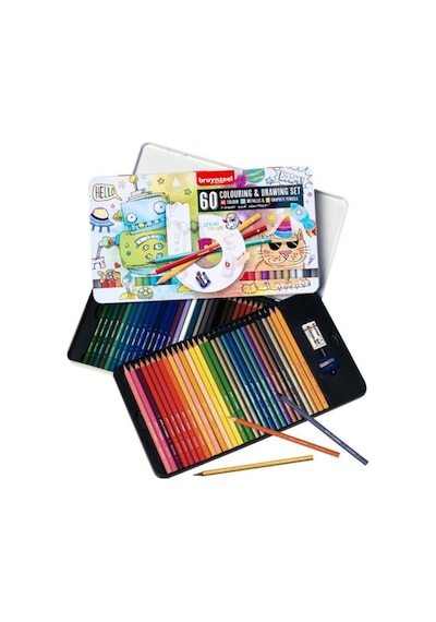 Bruynzeel Artists Drawing And Colouring Kuru Boya Seti 60 Parça