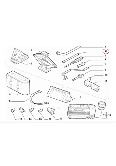 Doblo 2010-2023 -fiorino Stepne Sökme Kolu Çubuğu 51945334