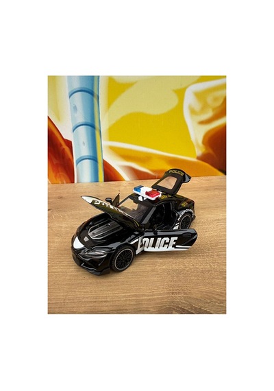Toyota Supra Polis Arabası Diecast Model Araba Sesli Işıklı Açılan Kapılar Toyota Supra Model Çok Renkli