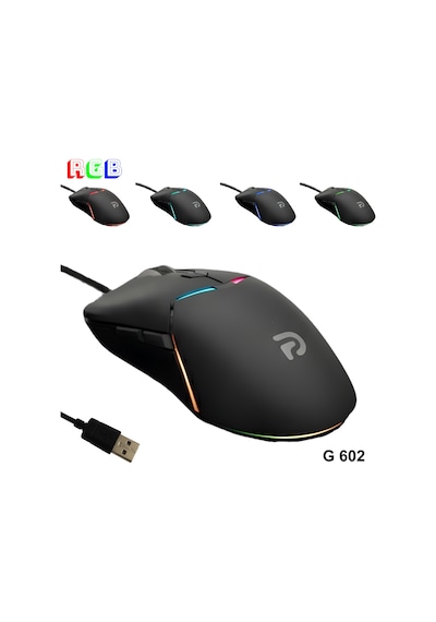 Trio - G602 Rgb Gaming Mouse Usb Kablolu Oyuncu Faresi G602