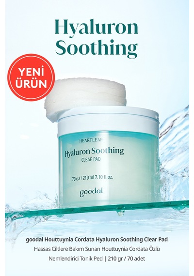 Hassas Ciltlere Nemlendirici Tonik Ped Goodal Houttuynia Cordata Hyaluron Soothing Clear Pad