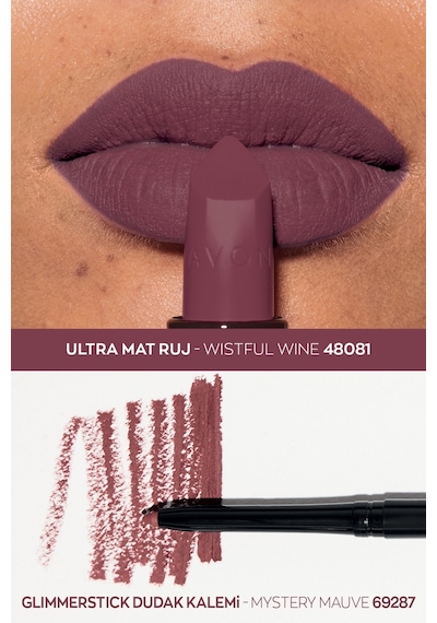 Avon Glimmerstick Blushed Nude + Mystery Mauve + Nude Dudak Kalemi 3'lü