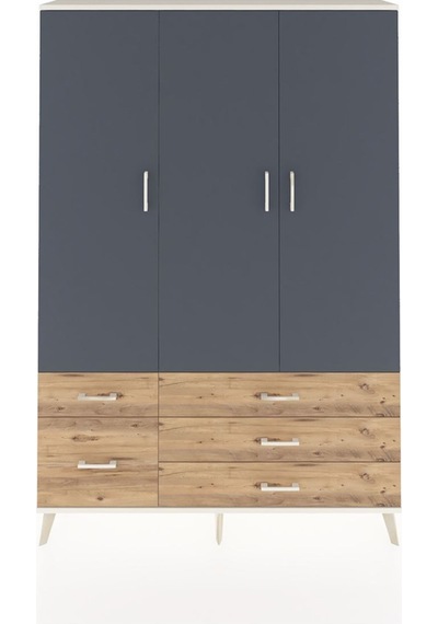 Arges Dolap 5 Raflı 5 Çekmeceli Tek Askılı 132x30x195 Aytaşı-antrasit/çam Antrasıt/atlas Çam Arges Dolap 5 Raflı 5 Çekmeceli Tek Askılı 132x30x195 Aytaşı-antrasit/çam Antrasıt/atlas Çam