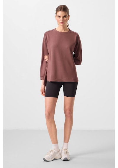 Tommylıfe Rahat Form O Yaka 2li Paket Bej-kahverengi Kadın Tunik Sweatshirt - 97305 Bej - Kahverengi