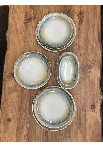 7 Parça Knidos Gourmet Yemek Takımı Çok Renkli