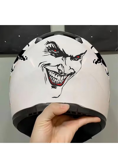 Joker Sticker - Batman Gotham City Sticker - Araba Oto Cam Motosiklet Karavan Sticker - 00057 15x13 Cm