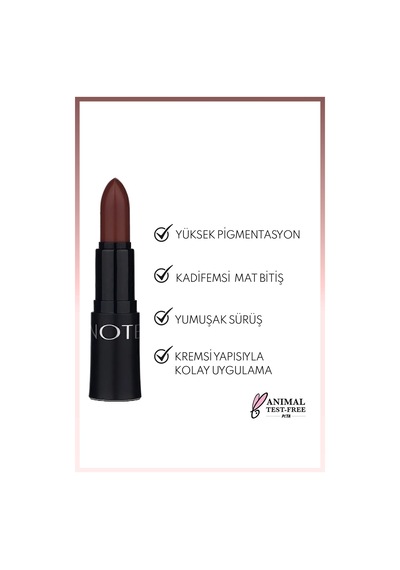 Note Cosmetique Mattemoist Lipstick Mat Bitişli Ruj 316 Coco Toffee - Kahverengi