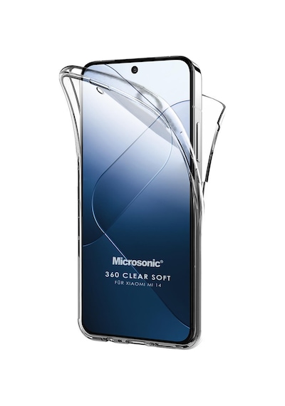 Microsonic Xiaomi Mi 14 Pro Kılıf 6 Tarafı Tam Full Koruma 360 Clear Soft Şeffaf -
