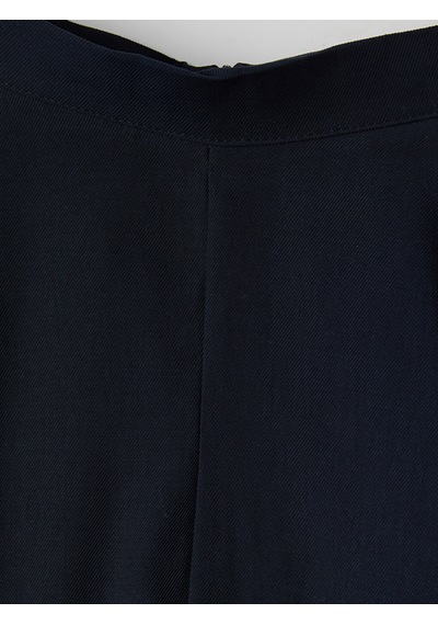 Lcw Modest Lacivert Beli Fermuarlı Kloş Etek
