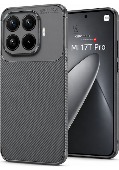 Xiaomi Mi 17t Pro Uyumlu Kılıf Karbon Tasarım Kamera Korumalı Silikon Telefon Kılıfı Kapak Gri