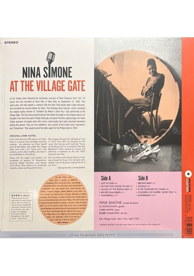 Nina Simone At The Village Gate +2 Bonus Tracks Crystal Clear